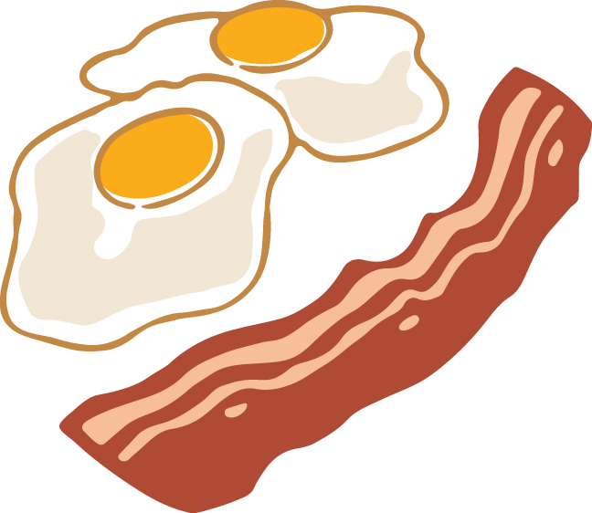 574 - Bacon And Eggs Clipart (648x562)