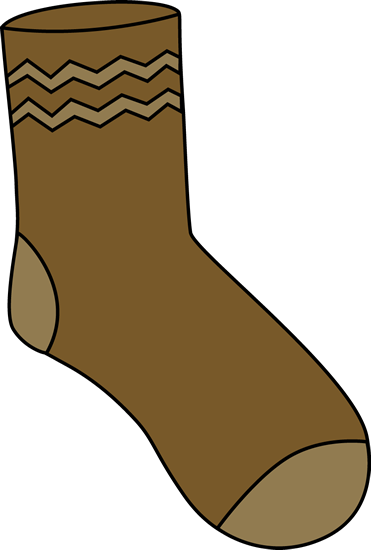 Brown Sock - Sock Clipart (371x550)