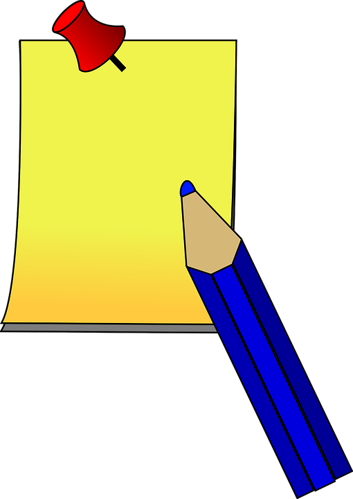 Memo Note Paper Pen Post Sticker Reminder Notice - Post It Note Clip Art (510x720)