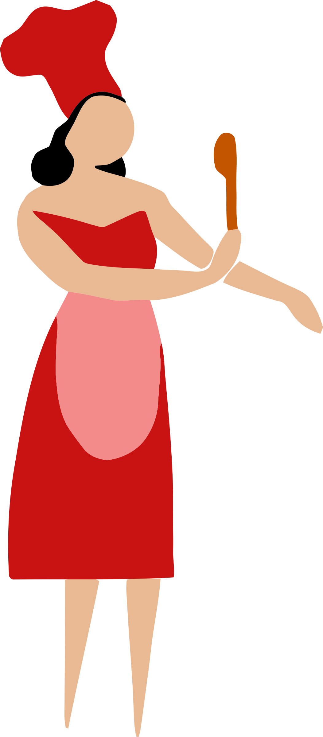 Big Image - Woman Cooking Clipart Transparent (1052x2400)