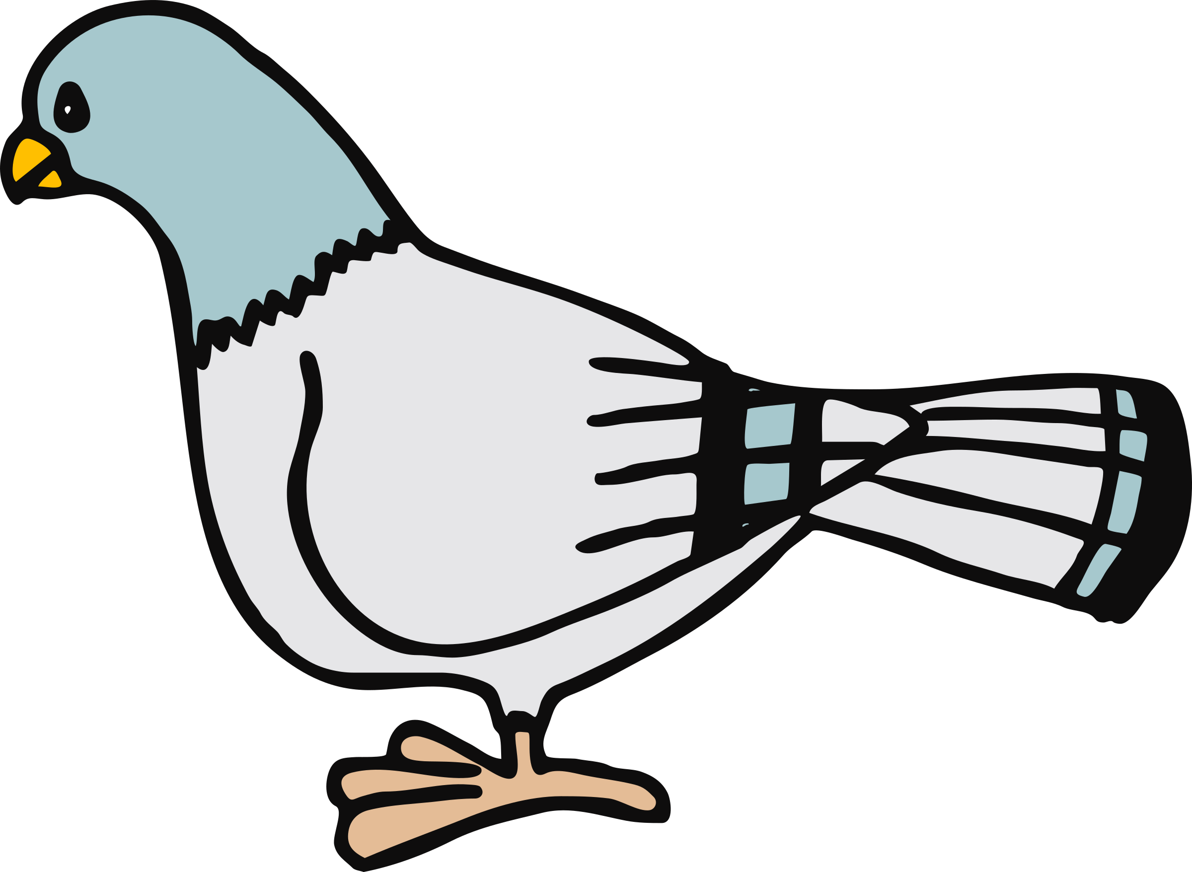 Big Image - Pigeon Clip Art (2400x1756)