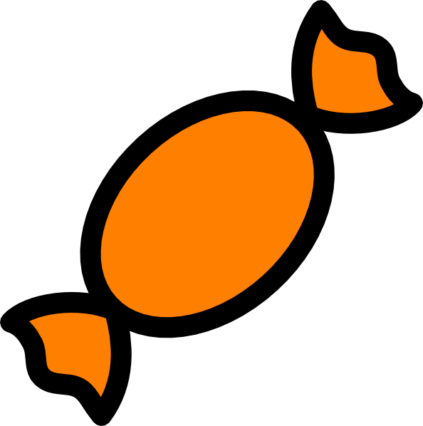 Orange Candy Clipart (594x598)