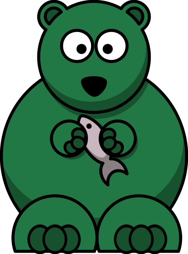 Bear Holding A Fish Comic - Custom Cartoon Bear Throw Blanket (600x810)