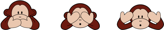 Three Monkeys Clipart - Three Wise Monkeys (600x320)