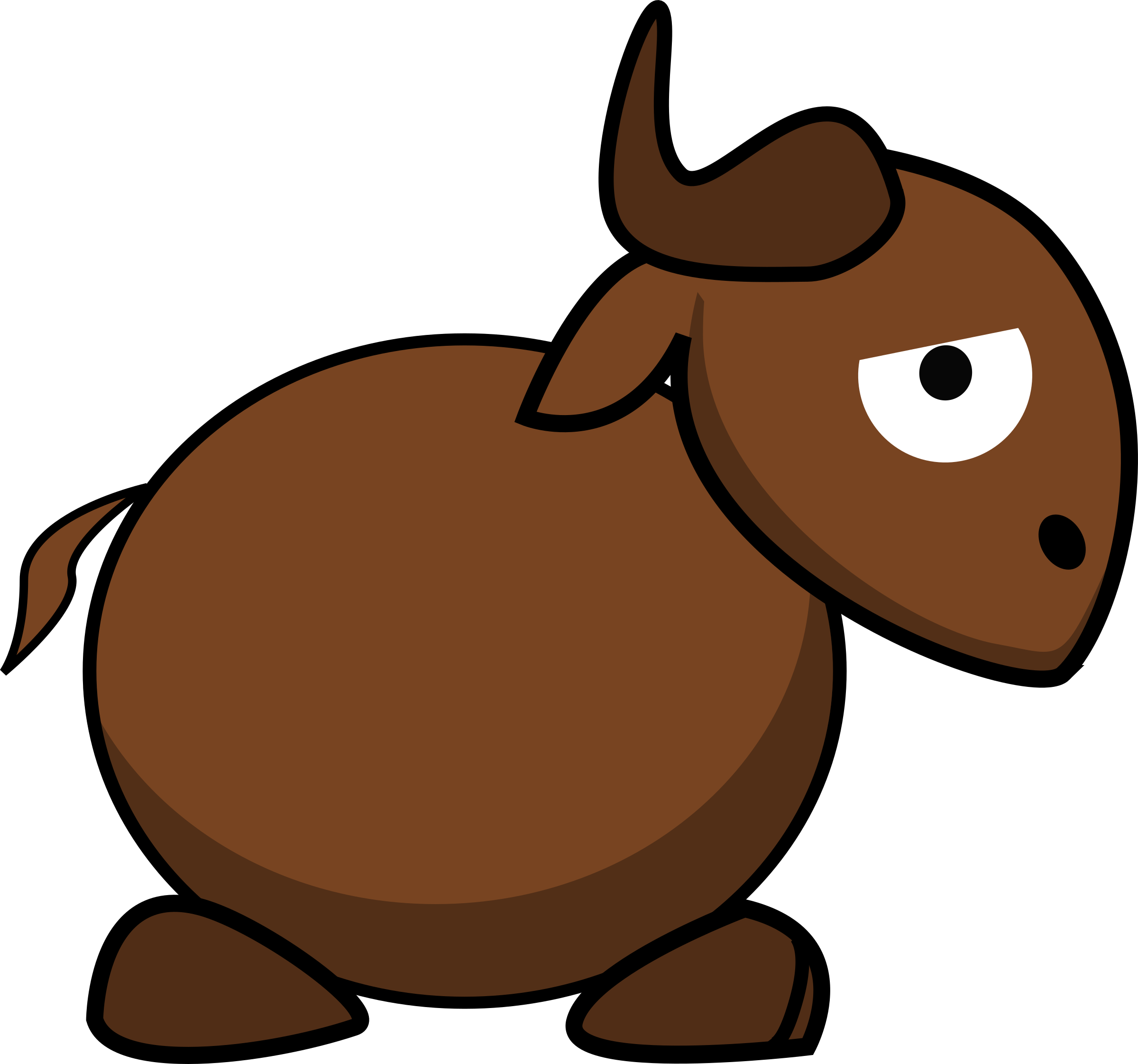Gnu Clip Art - Cartoon Gnu (2400x2243)