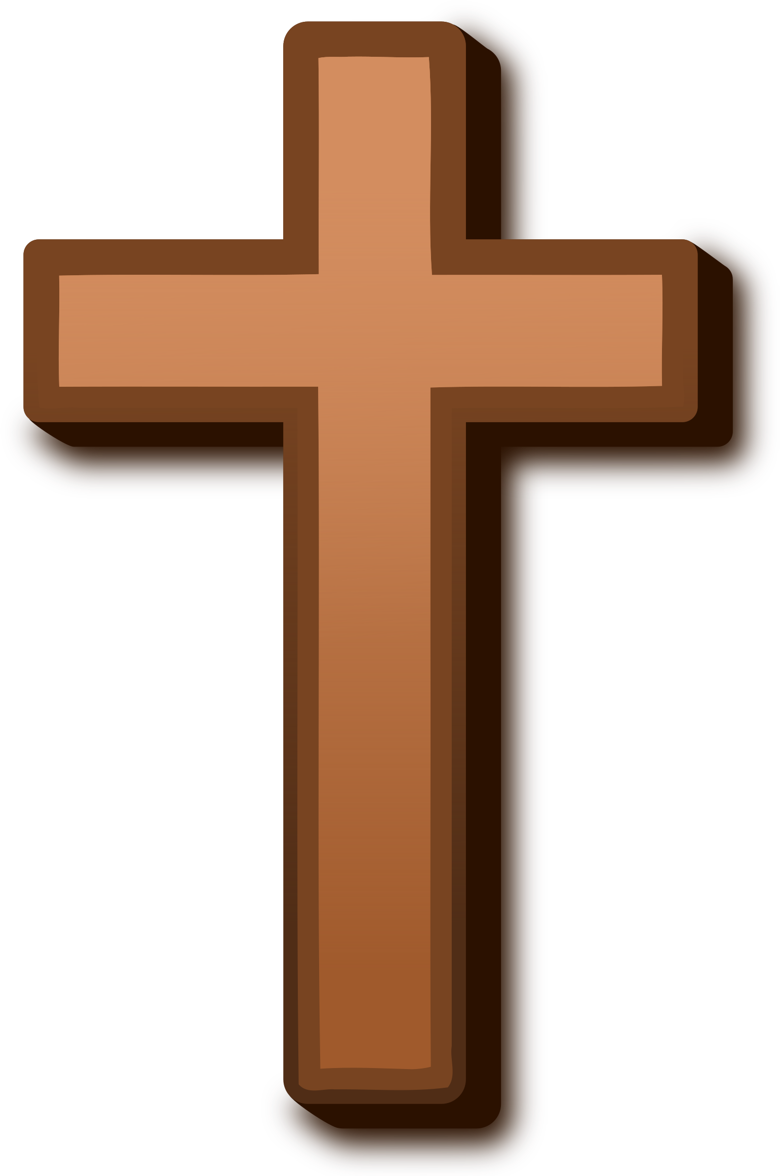 Clipart - Brown Cross (2400x2400)