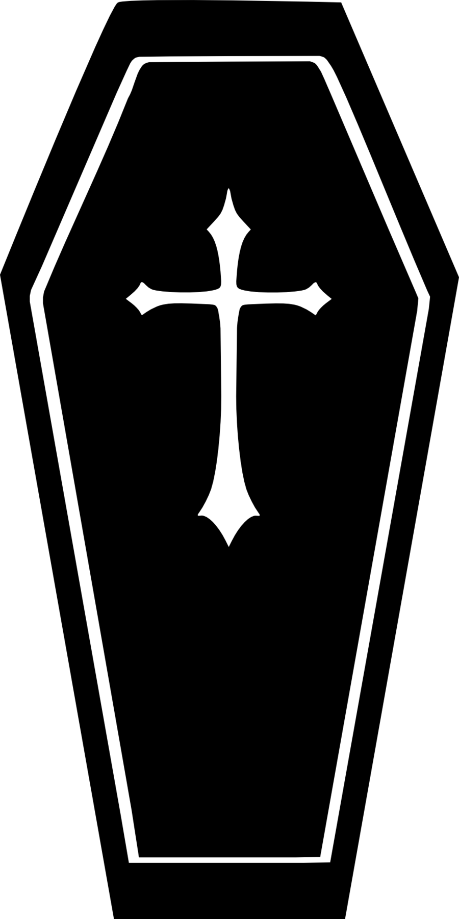 Pix For Coffin Vector - Coffin Clipart (900x1802)