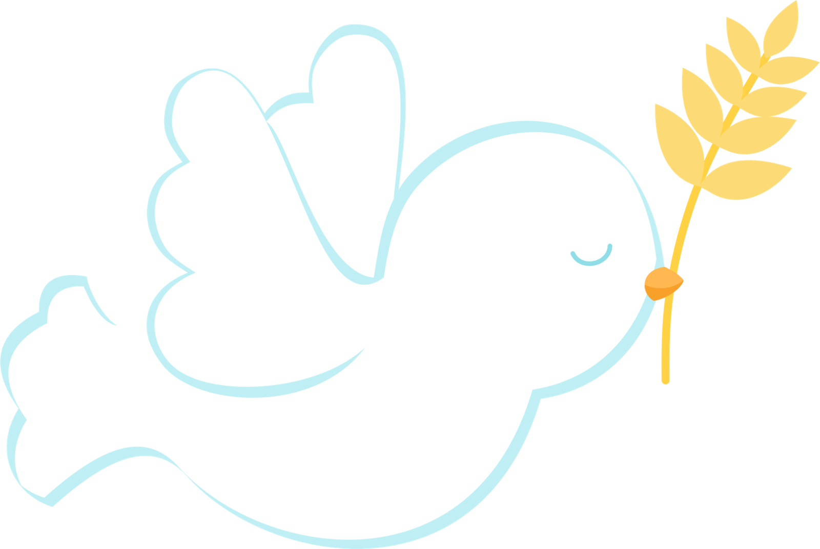 First Communion Objects Clip Art - Paloma De Bautizo Vector (1600x1072)