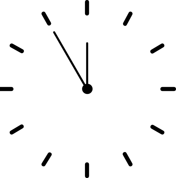 Analog Clock Without Numbers (588x595)