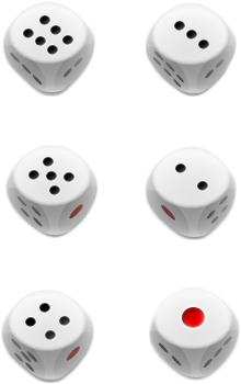 Yahtzee Dice - Dice - Button (500x500)