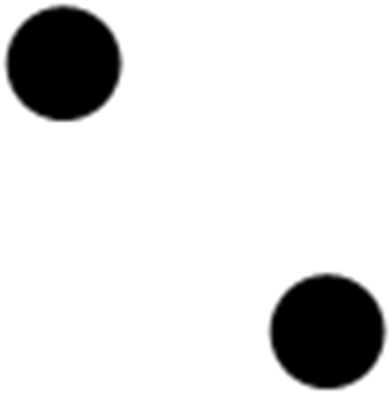 Dice Face 2 Black - Circle (420x420)