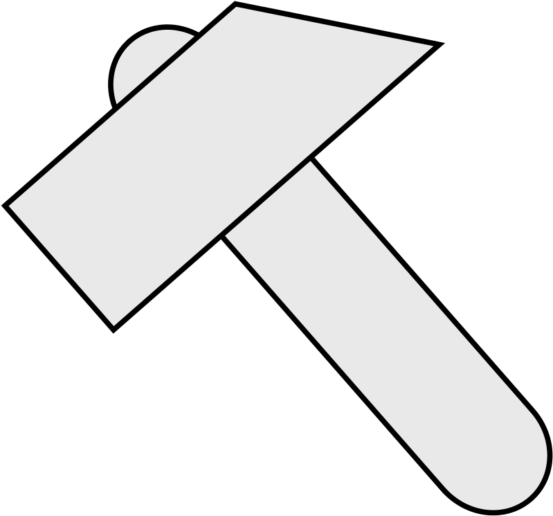 Coa Illustration Elements Tool Hammer V5 - Wikimedia Commons (822x768)