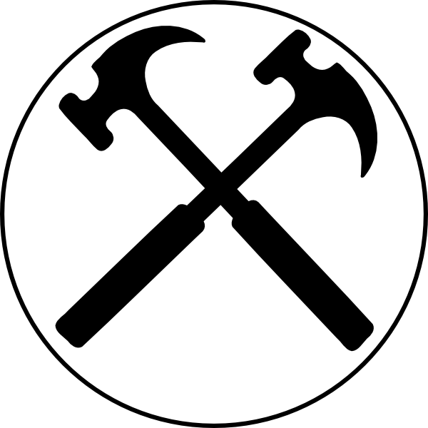 Crossed Hammer Silhouette (720x720)