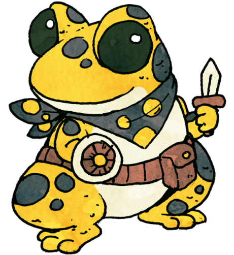 Frogue - Cartoon (500x551)
