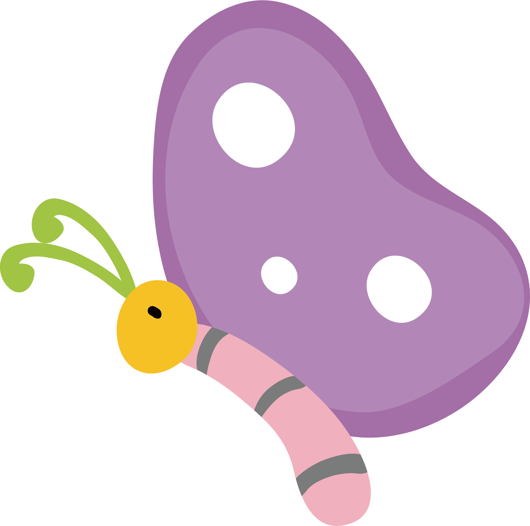 Purple Butterfly Vector - Vector Graphics (1689x1676)