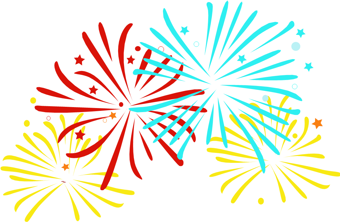 Choose Your Bands This Saturday Night - Fireworks Cartoon Transparent Background (1092x764)