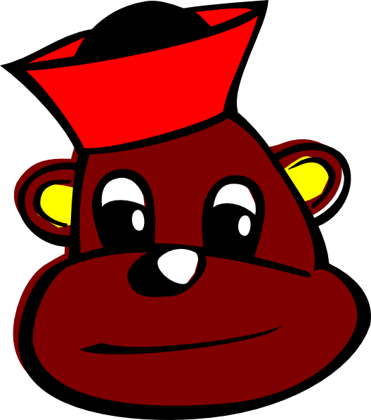 Cartoon Monkey Head (528x597)