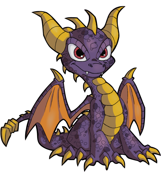 Spyro The Dragon - Cartoon (625x600)