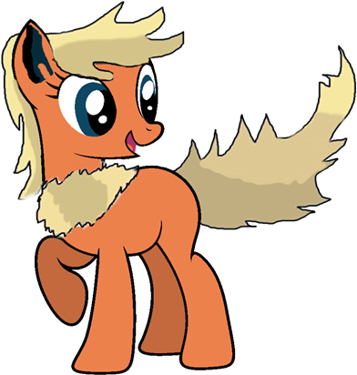 The Eevee Evolution Fire Type Pokemon Pony - Cartoon (420x420)