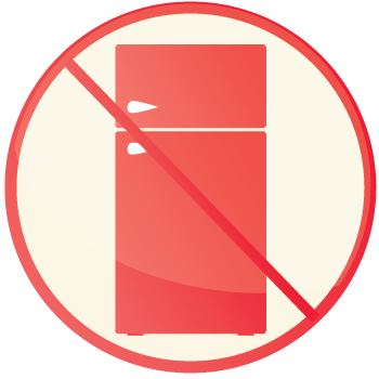 No Refrigeration - Sign (350x350)