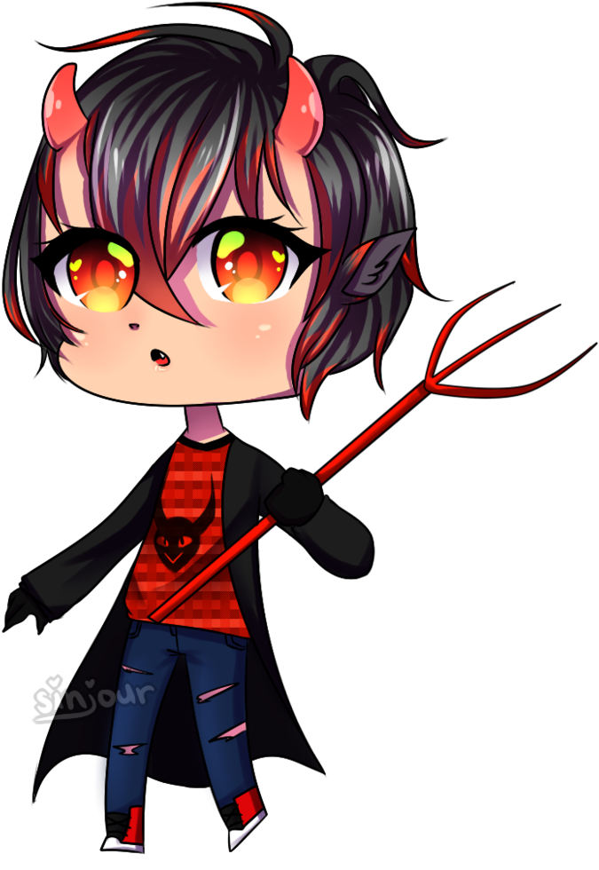 [commission] Devil Boy By Sinjour - Cartoon (772x1035)