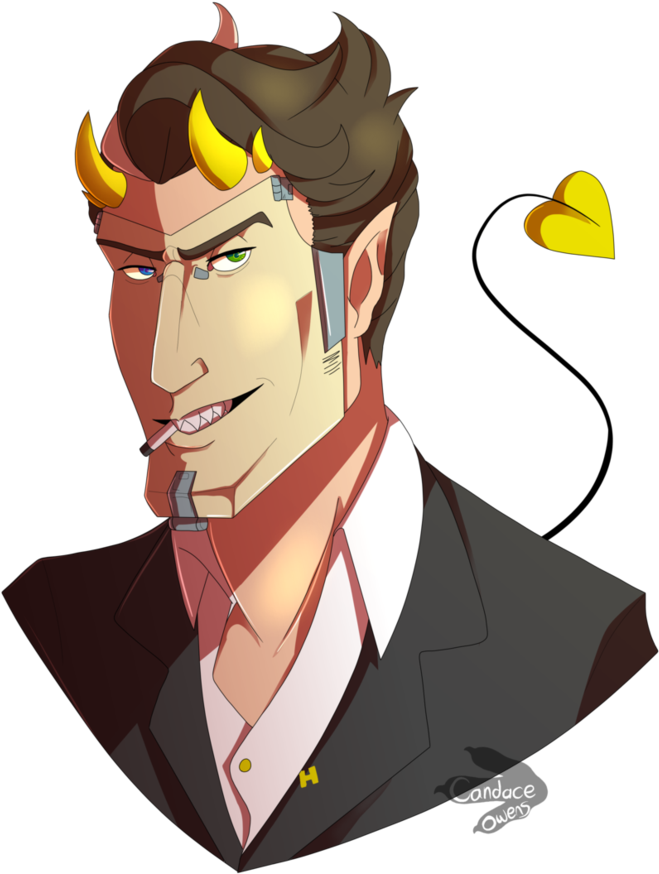 Two Faced Devil - Cartoon (848x942)