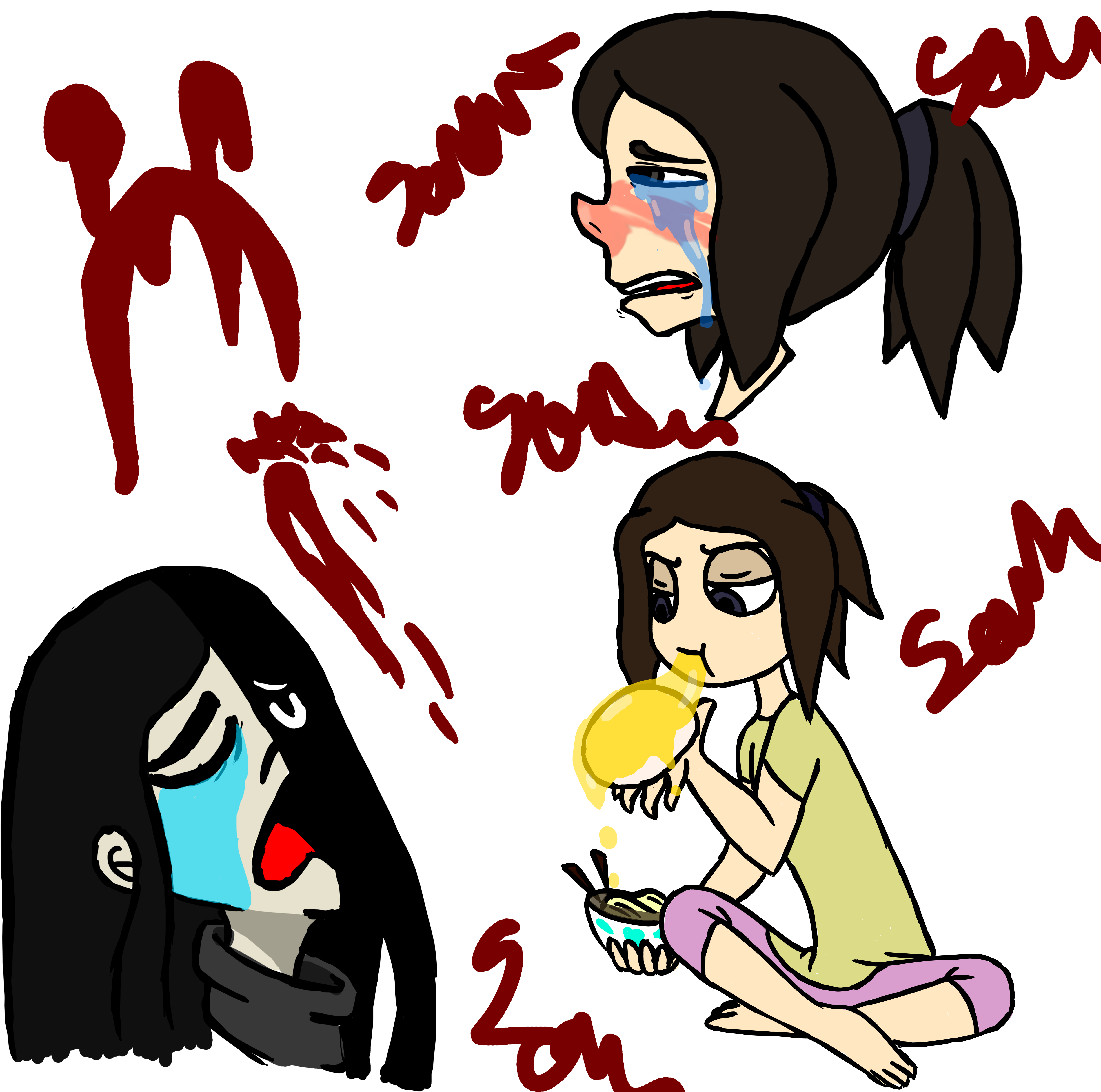 Sad Doodles By Laughterlover - Doodle (6000x6000)