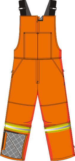 High Visibility Arc Flash Isolated Bib Pants Fireproofppe - Arc Flash (253x541)
