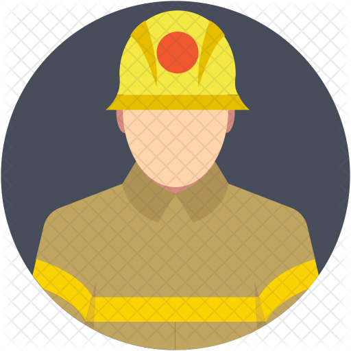 Firefighter Icon - Cartoon (512x512)