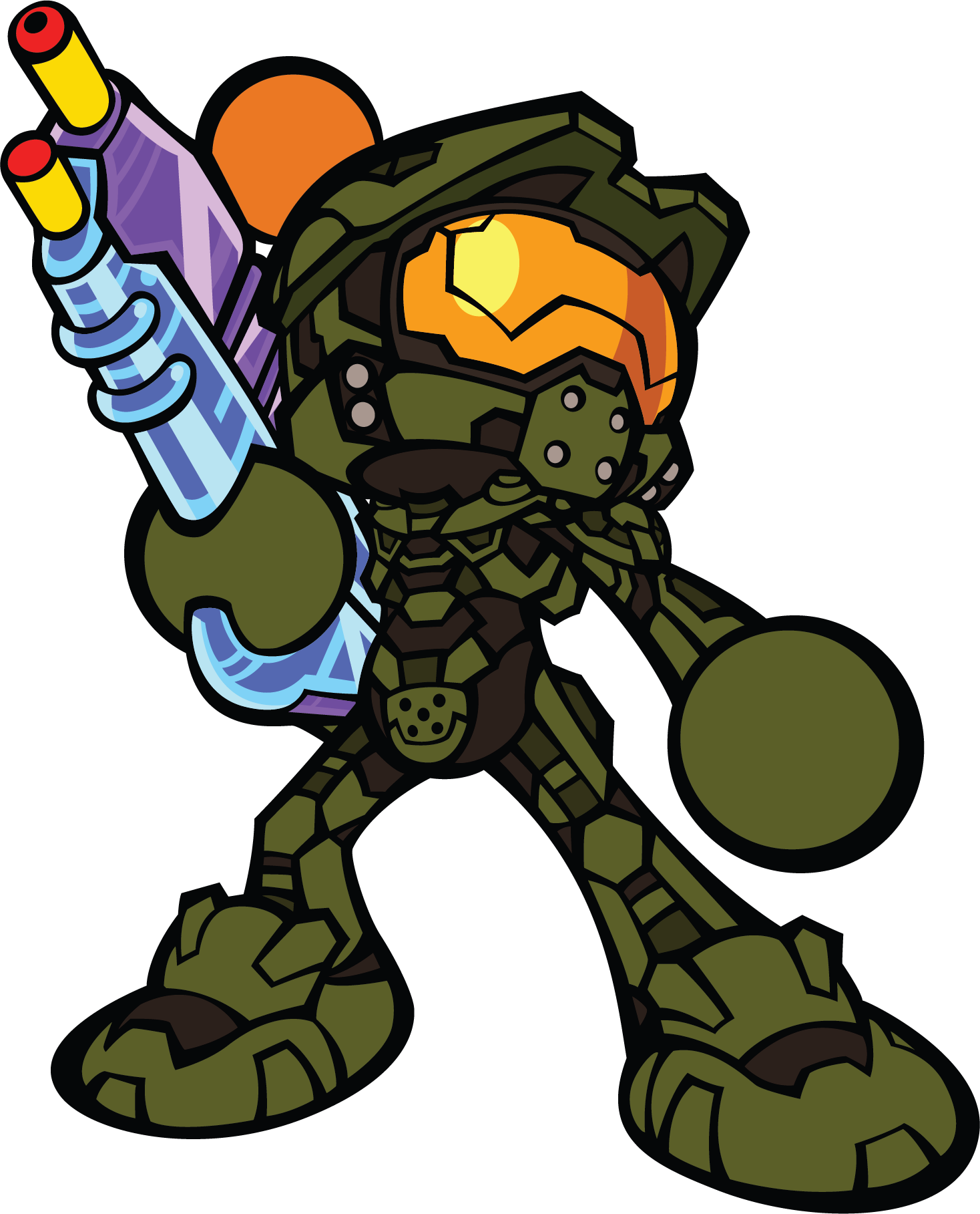 Master Chief Bomber - Super Bomberman R Xbox (1468x1817)