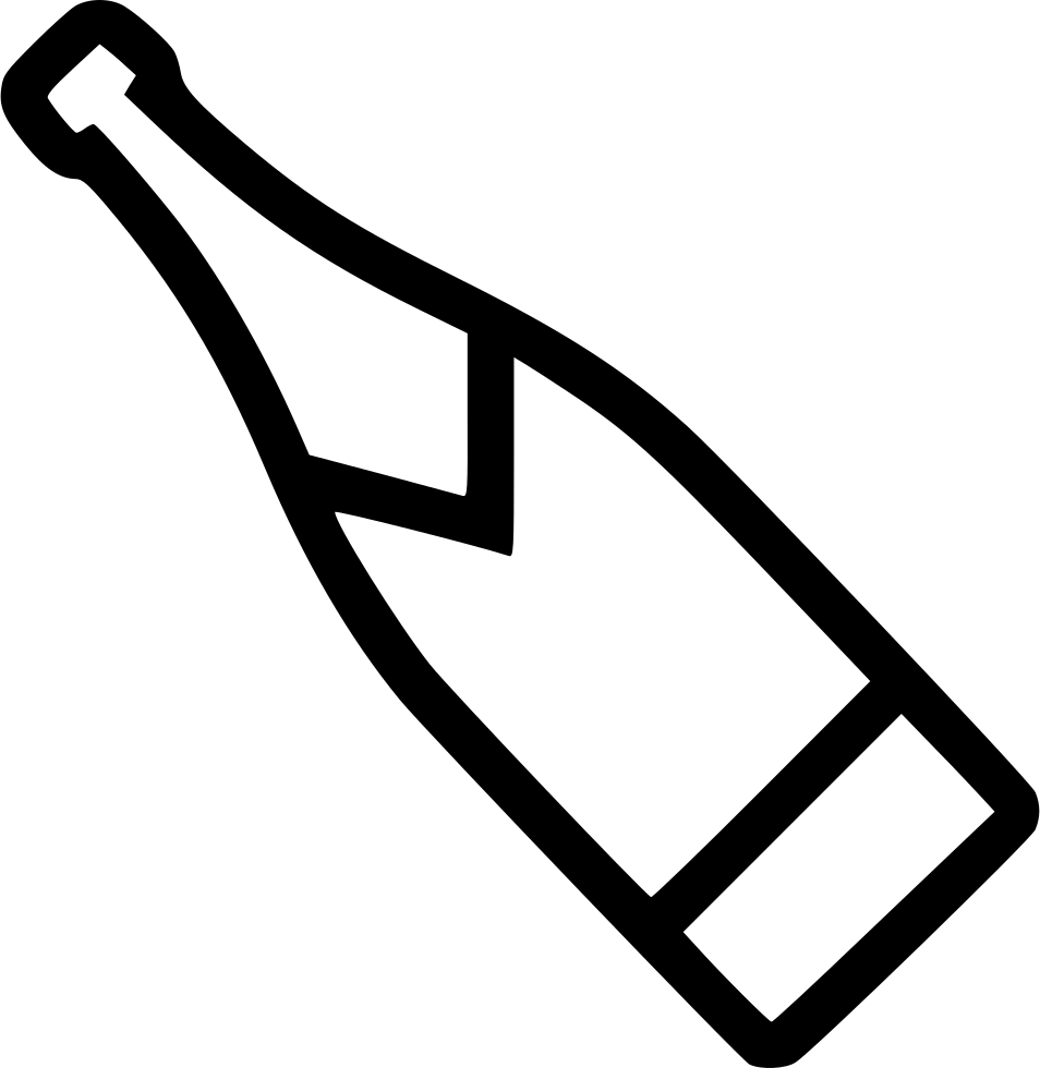 Champagne Bottle Comments - Pictogram (954x980)