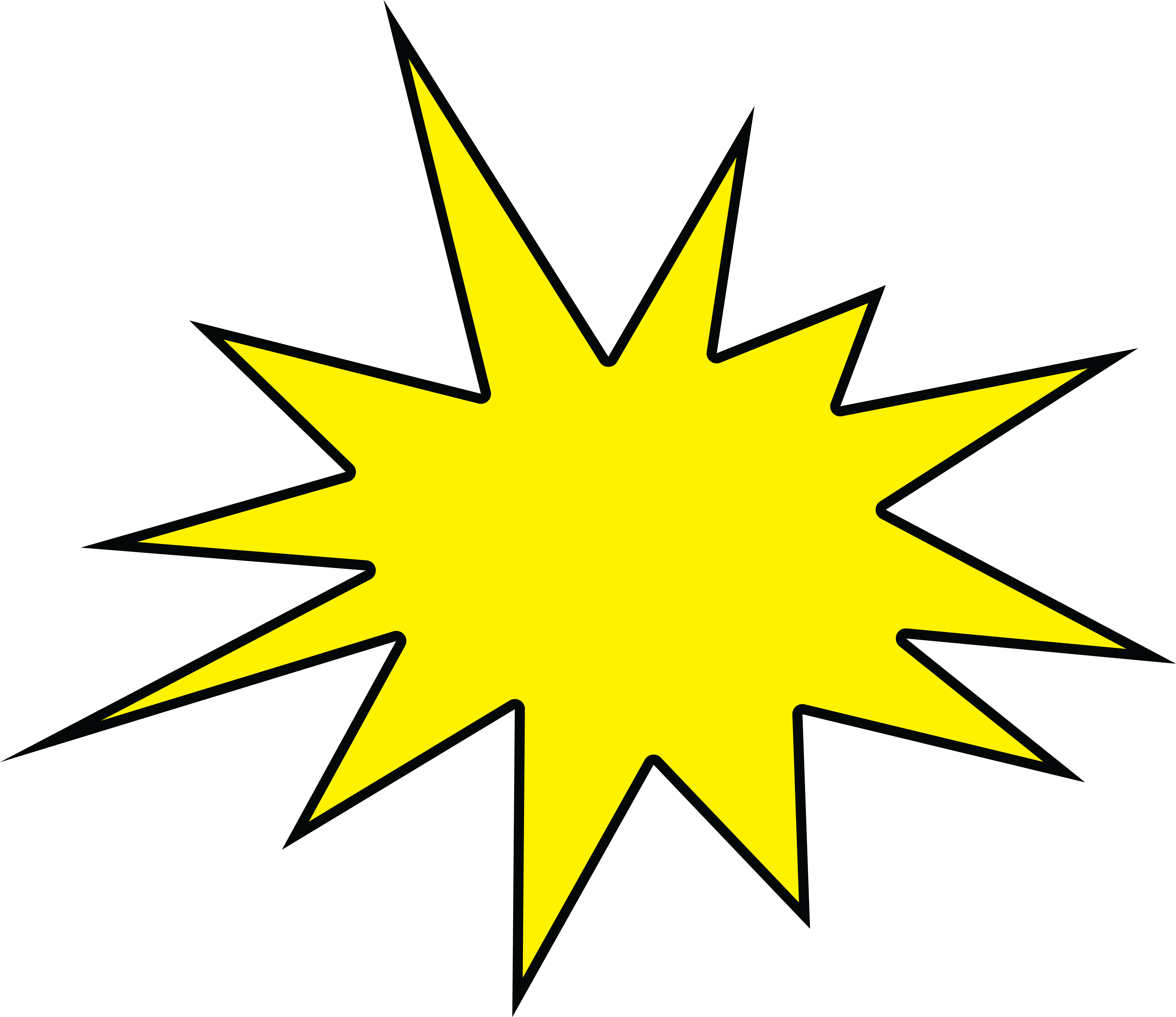 Free Vector Graphic - Yellow Comic Speech Bubble (4001x3459)