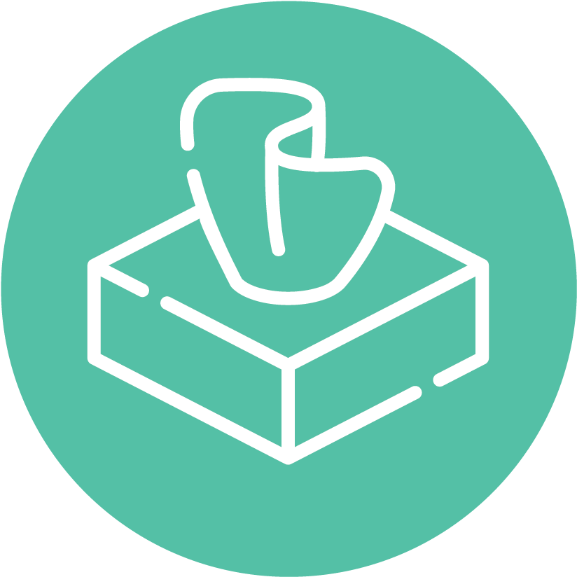 Facial Tissues - Connectivity Icon Flat (834x834)