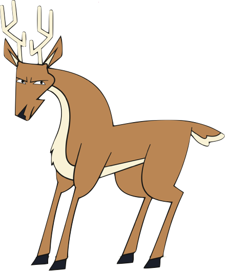Deer - Cartoon (439x528)