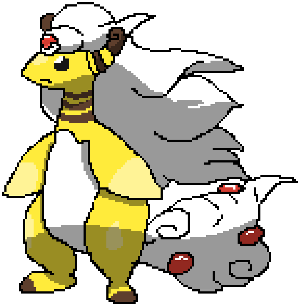 Mega Ampharos By Alpacapixie - Cartoon (1200x1200)