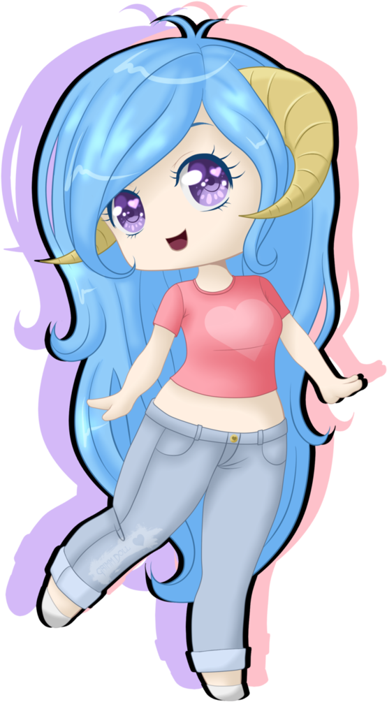 Chibi Shimmertail By Grimm-doll - Drawing (730x1095)