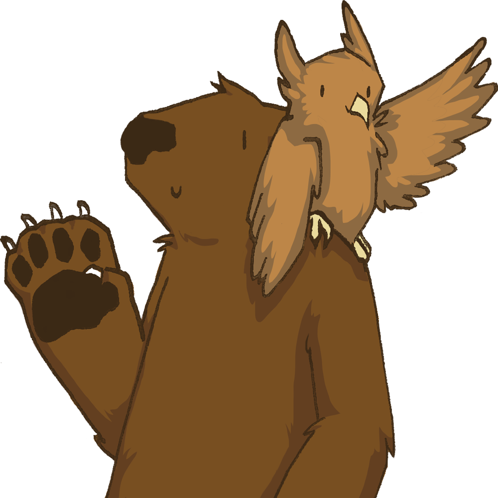 Owl On A Bear (1000x1000)