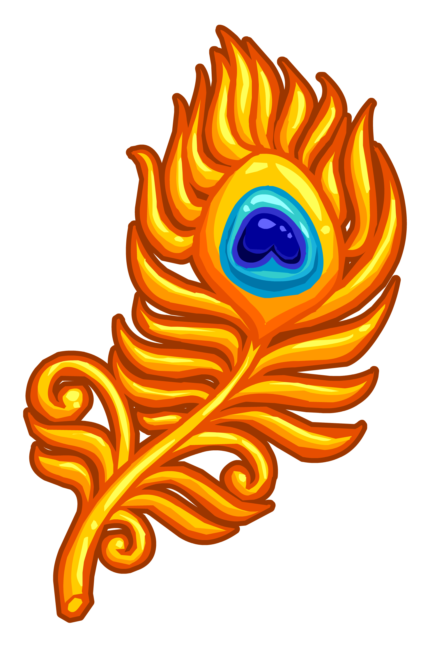 Gold Feather Pin - Gold (1477x2219)