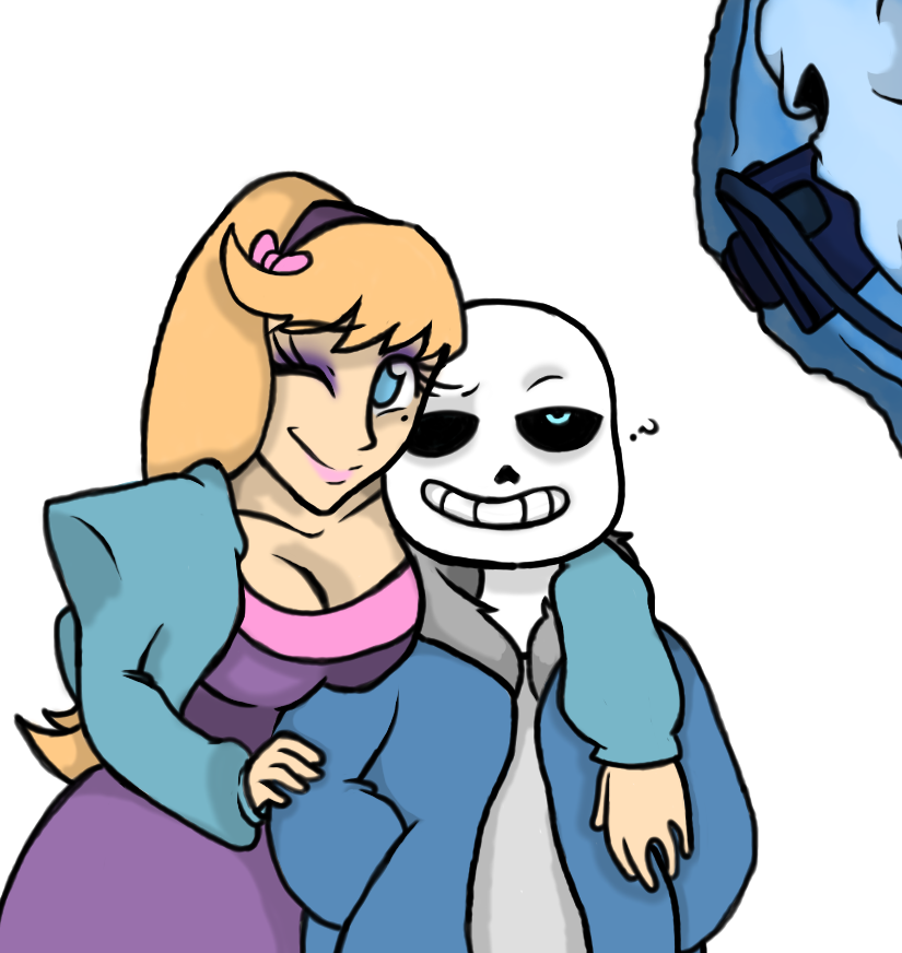 Amelie Meets Sans - Cartoon (825x872)