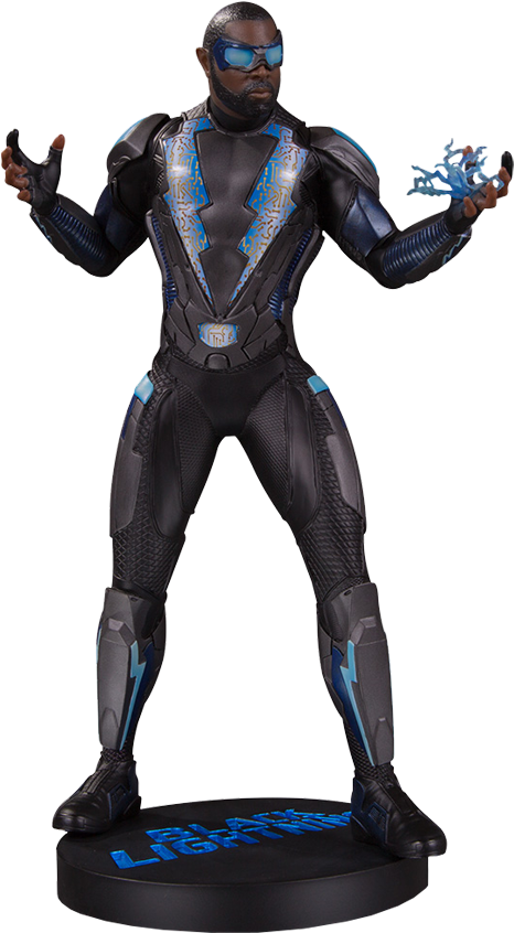 Raio Negro - Black Lightning Statue (480x845)