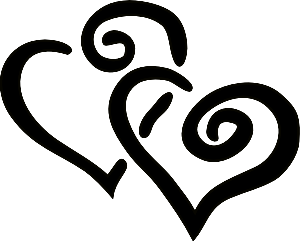 Interlocking Heart Cliparts - Hearts Clip Art (600x481)
