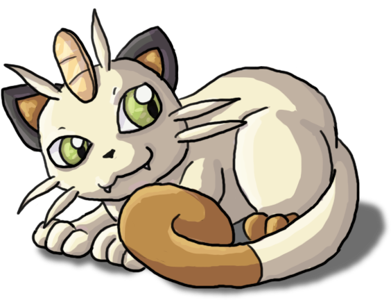 Meowth By Krisantyne - Cartoon (600x450)