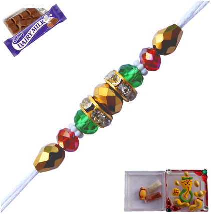 Nicely Made Designer Rakhi - Silver (435x435)