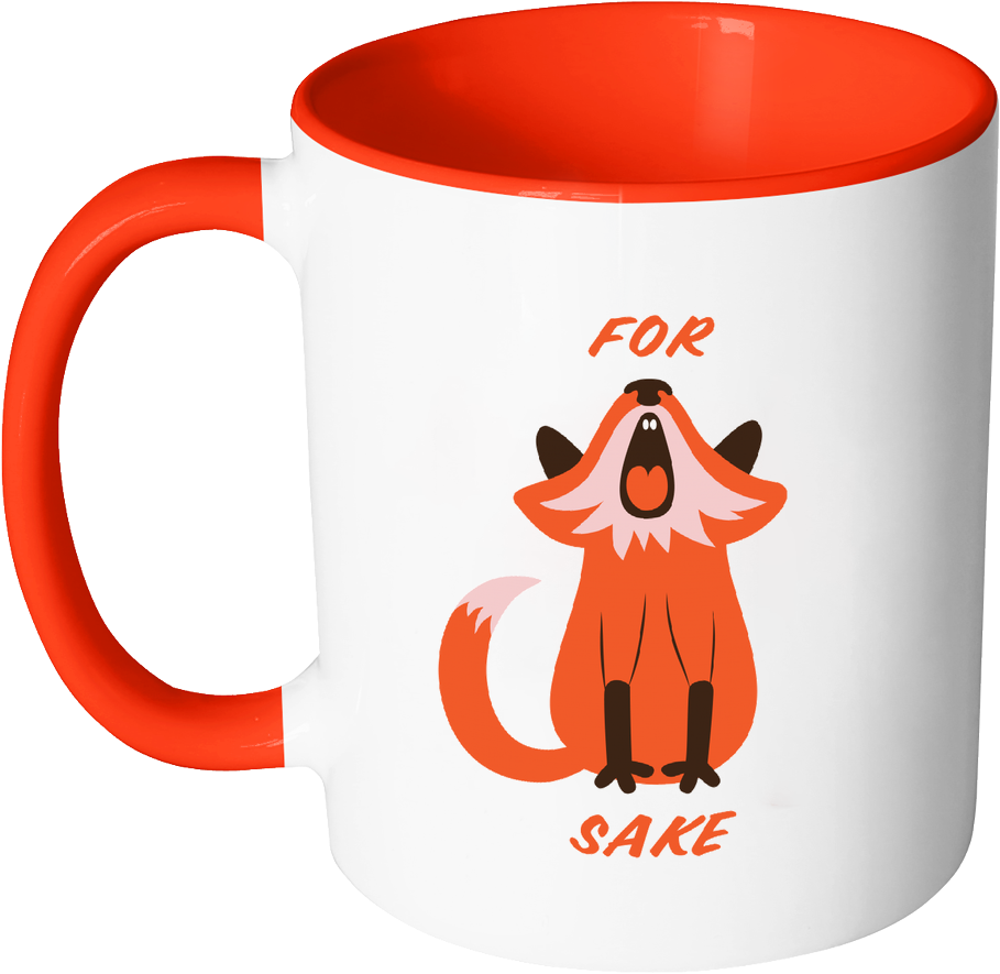 For Fox Sake Coloured Accent Mug - Mug (1024x1024)