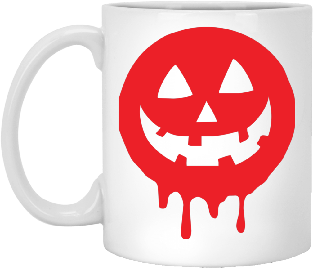 White Mug - Orange Jack O' Lantern Pumpkin Face Halloween Costume (1024x1024)