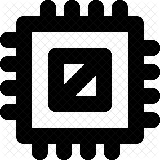 Cpu Chip Icon - Microprocessor (512x512)