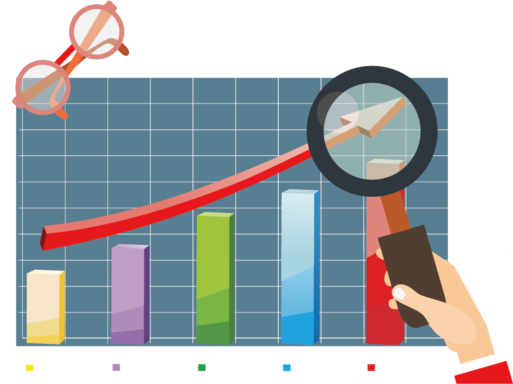 Performance Table And Magnifying Glass Vector Material - Performance Table And Magnifying Glass Vector Material (1240x1193)