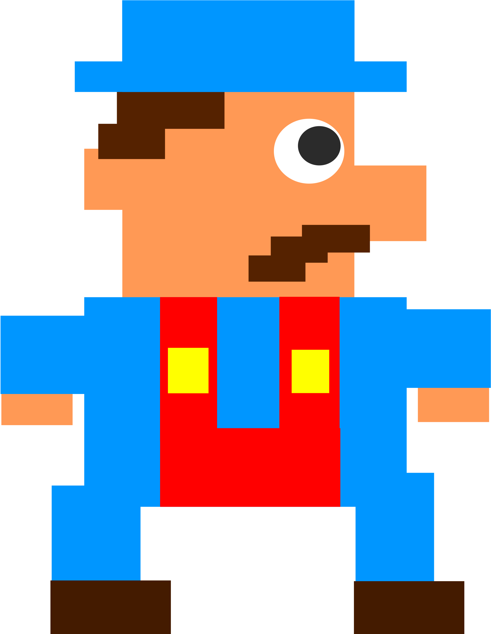 Big Image - Pixel Guy Png (2123x2400)