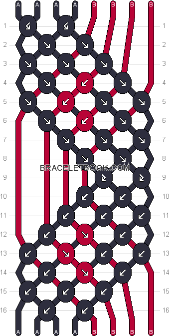 Normal Pattern - Braid Friendship Bracelet Pattern (354x680)