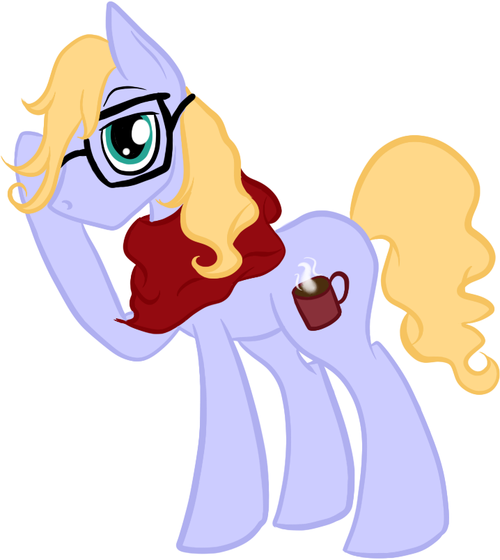 Hipster Pony By Tinyfeather - Cartoon (764x843)